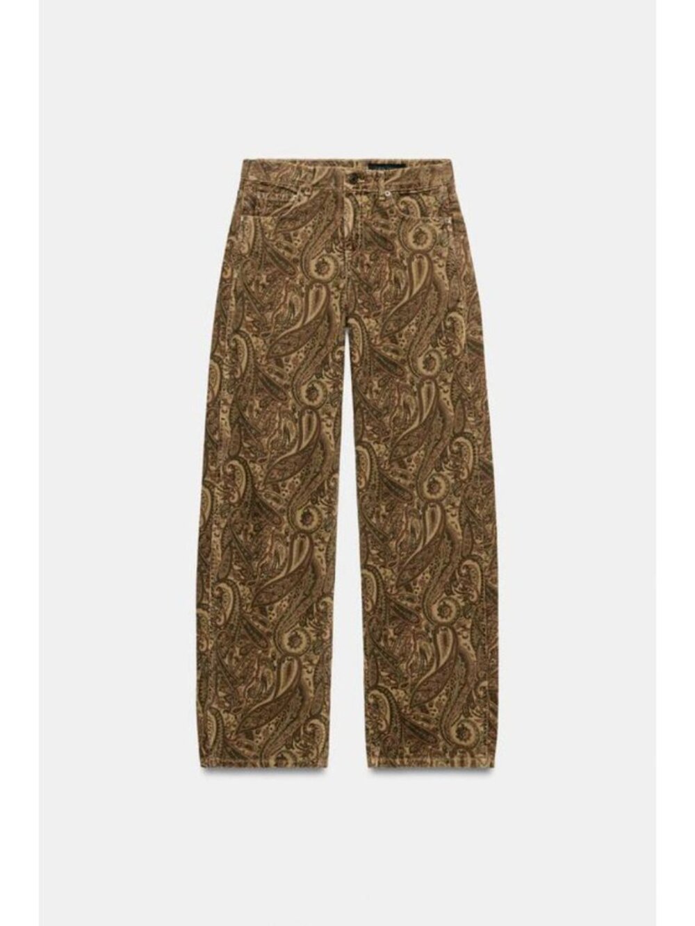 ZARA ZW COLLECTION MID-RISE CURVED STRAIGHT JEANS 9632/275/749